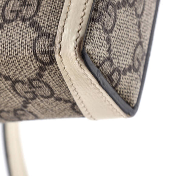 Gucci Horsebit Crossbody Bag Gg Coated #197814G90B - Picture 6 of 8